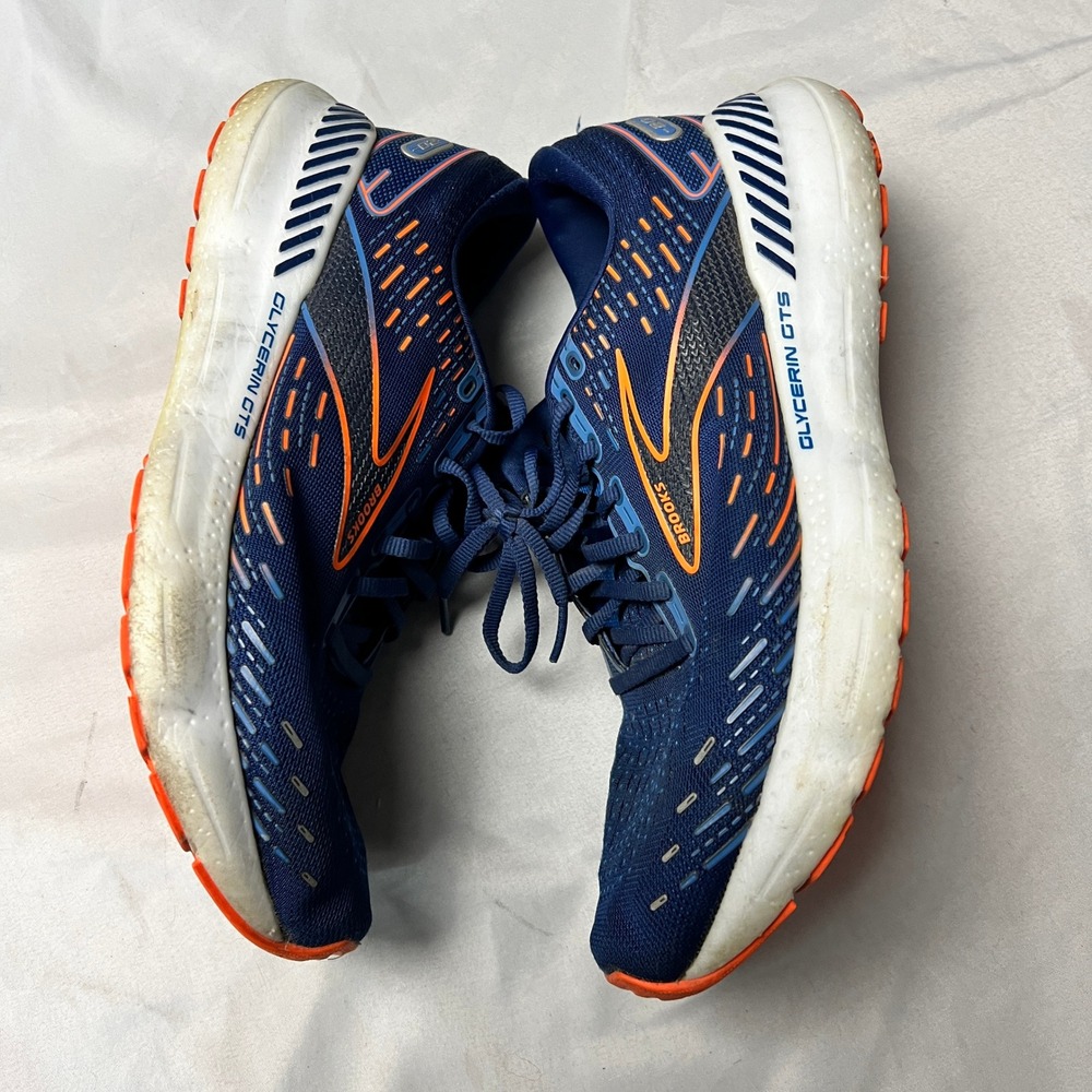 Brooks Glycerin GTS 20 Men's Low Mileage Running Athletic Shoes Navy Orange 10